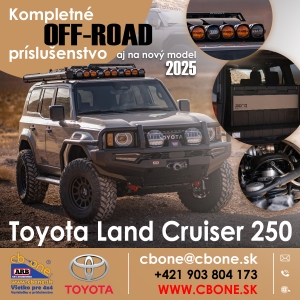 U nás v ponuke PRÍSLUŠENSTVO aj na NOVÝ MODEL 2025 Toyota Land Cruiser 250!