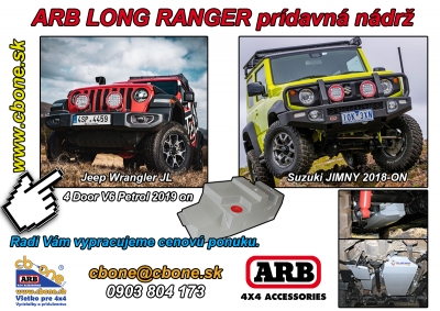 ARB LONG RANGER prídavná nádrž už aj na vozidlá Jeep Wrangler JL - Suzuki JIMNY